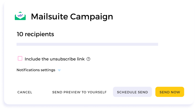 Schedule the campaign